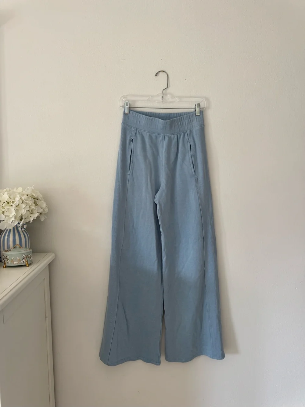Free People Light Blue Wide-Leg Matching Set